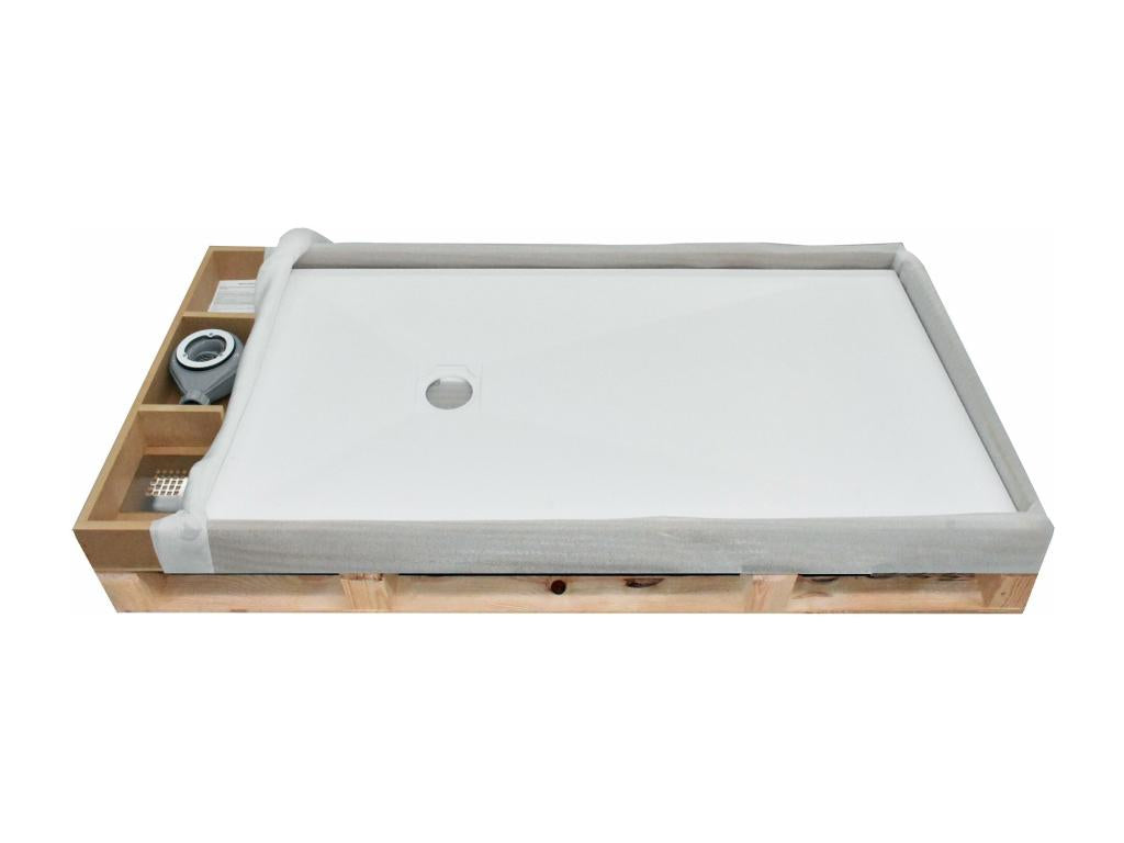 Homzora 3D Ash Smooth Finish Shower Tray with Color Grid - 190x90 cm