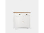 Entryway furniture in white-natural lacquer, 100x85 cm - Homzora