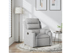 Light Grey Fabric Reclining Armchair
