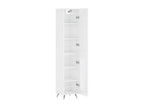High-gloss white sideboard, 34.5x34x180 cm, engineered wood