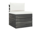 Brown wooden pallet garden furniture set 60x65x71.5 cm 02 0018542