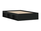 Black bed frame without mattress, 120x200 cm