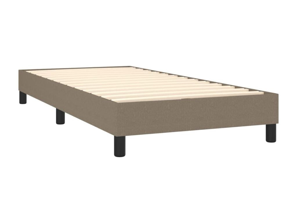 Upholstered bed base with mattress and LED lighting, Homzora 90x190 cm, fabric