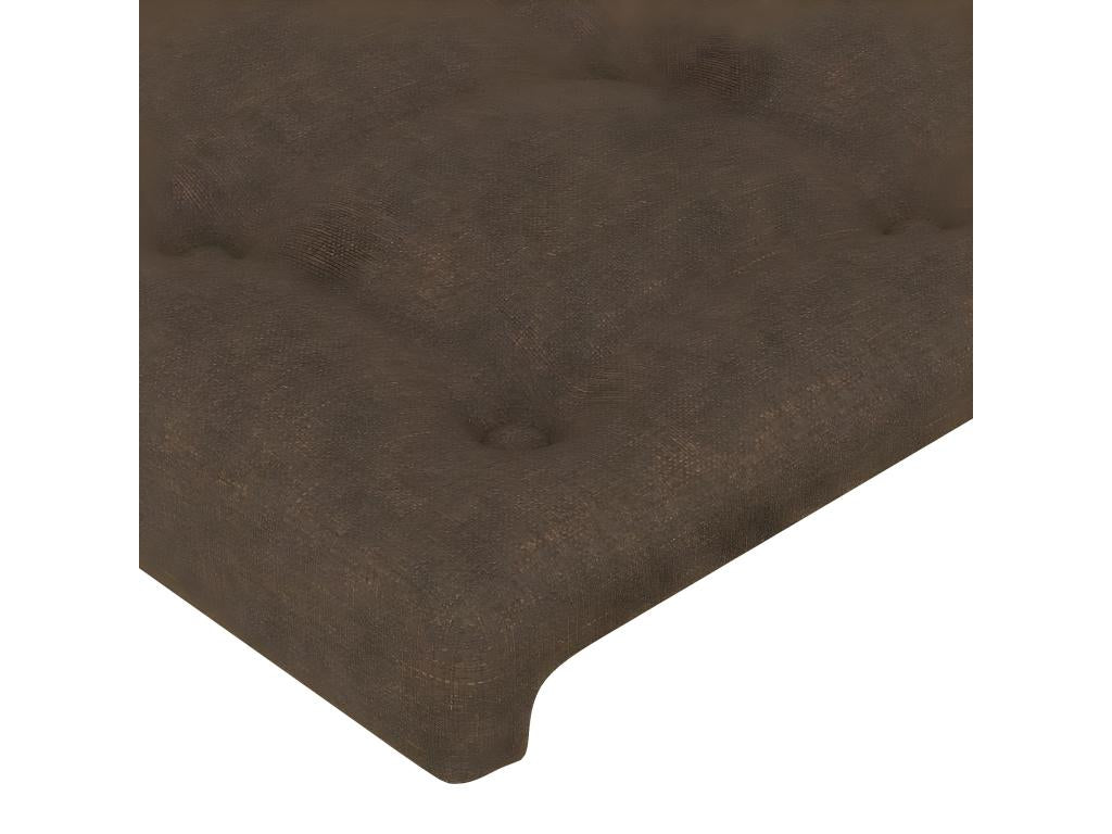 2-piece headboard set, dark brown, 72x5x78/88 cm, fabric