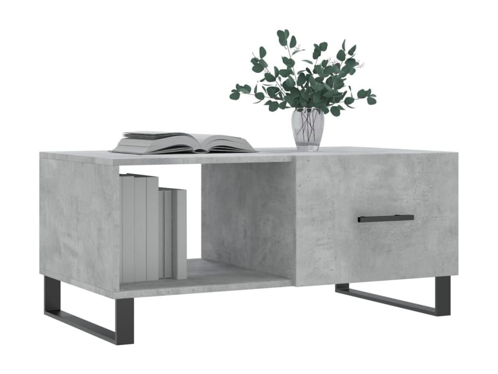 Concrete grey coffee table 90x50x40 engineered wood