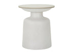 WHITE FUSH Coffee Table - Marbled ceramic top and iron base - 40 cm x H 47 cm - Iron and ceramic materials, elegant design.