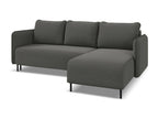 Right-hand corner sofa bed in velvet - steel - Doucezen