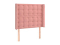 Pink LED Headboard 103x16x118/128 cm Velvet