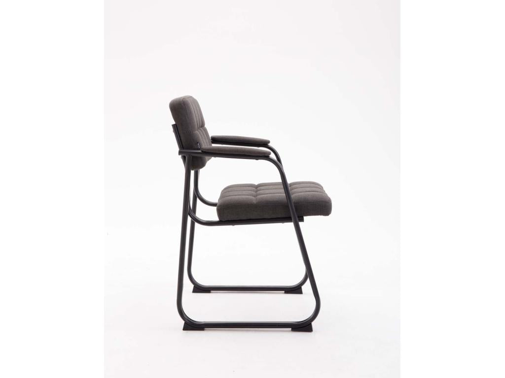 Gondola chair - Fabric / Matte black metal - Dark grey - Homzora B