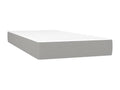 Upholstered bed base with mattress, light grey, 200x200cm, fabric