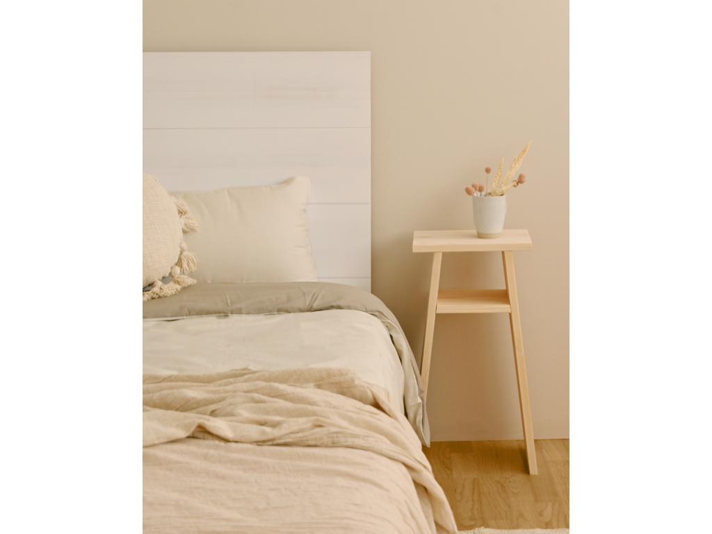 White-stained pine wood headboard 200x80cm - Homzora