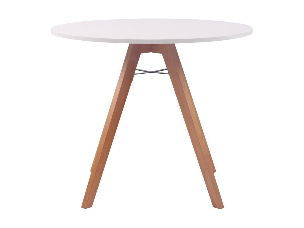 Dining table - round 60cm - Wood - White - Homzora