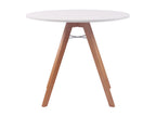 Dining table - round 60cm - Wood - White - Homzora