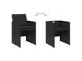 13-piece garden dining set with black resin wicker cushions