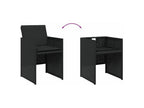 13-piece garden dining set with black resin wicker cushions