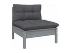 8-piece garden furniture set with cushions. Solid pine wood.