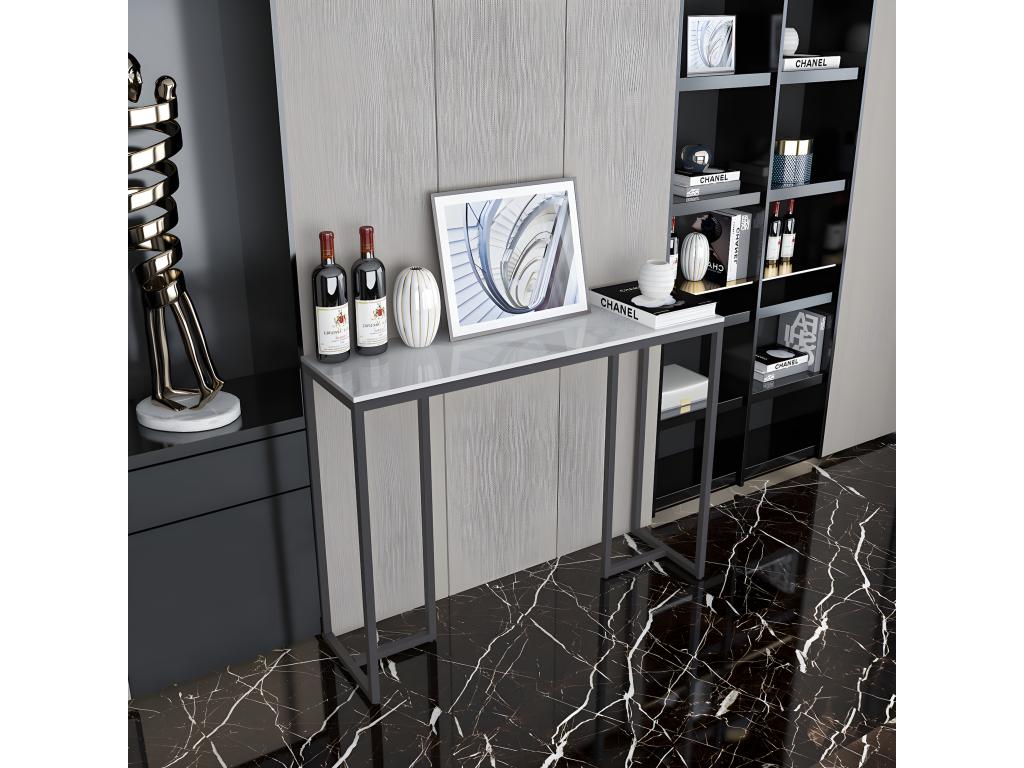Marble console table for living room, entryway, hallway, 100x30x78.5cm