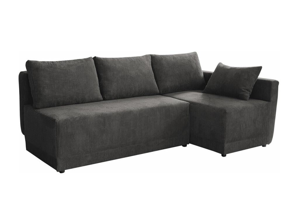 Doucezen 149 Grey Corner Sofa with Sleeping Function and Bedding Box (210x135x85cm)