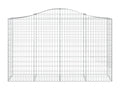 Arched gabion baskets, 11 pcs, 200x50x120-140 mm, galvanized iron