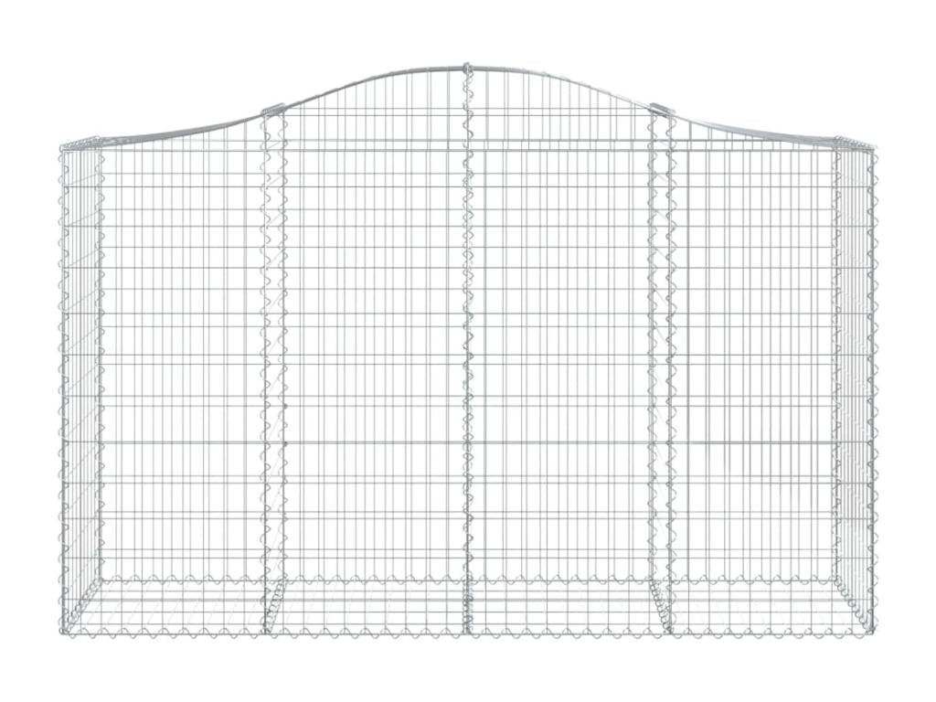 Arched gabion baskets, 11 pcs, 200x50x120-140 mm, galvanized iron