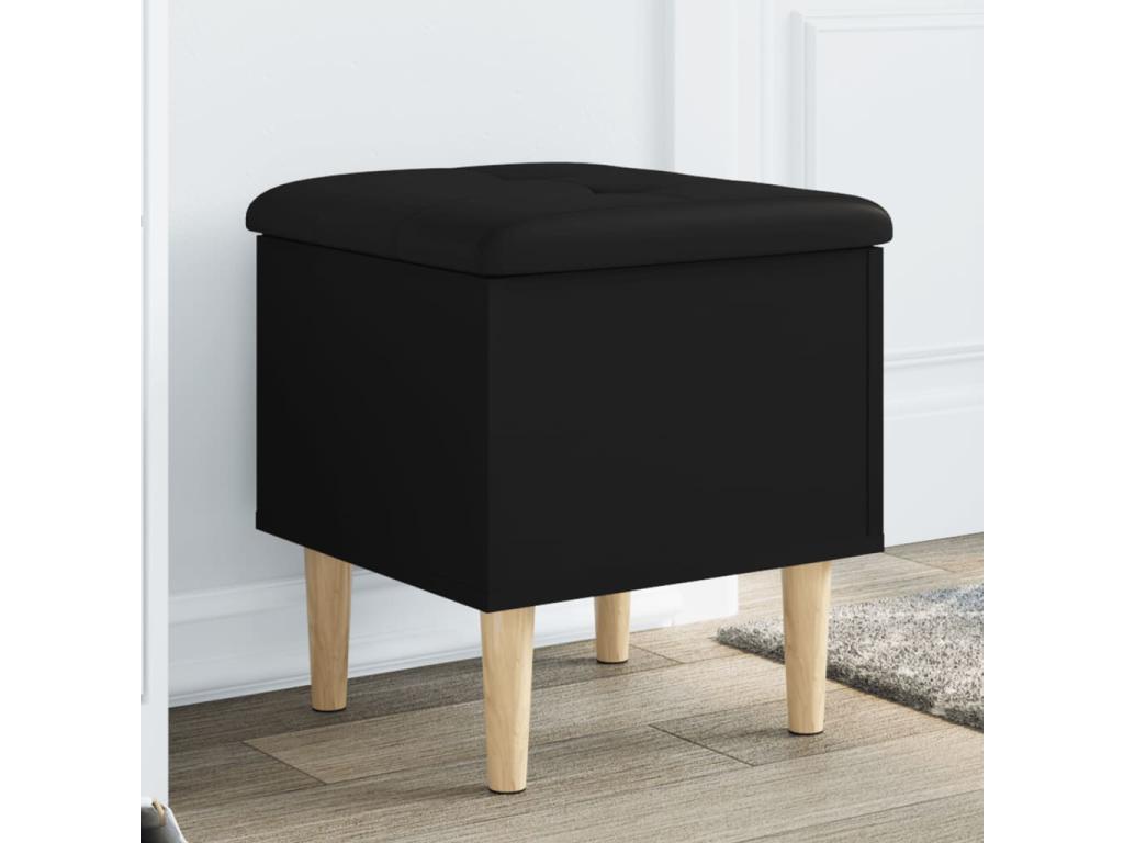 Black storage bench 42x42x46 engineered wood
