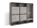 Shoe cabinet 180x35x145 cm Bedroom room Open wardrobe Cement