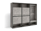 Shoe cabinet 180x35x145 cm Bedroom room Open wardrobe Cement