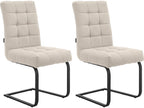 Homzora 2-pack Beige Dining Chairs