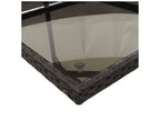 13-piece garden dining set with black resin wicker cushions
