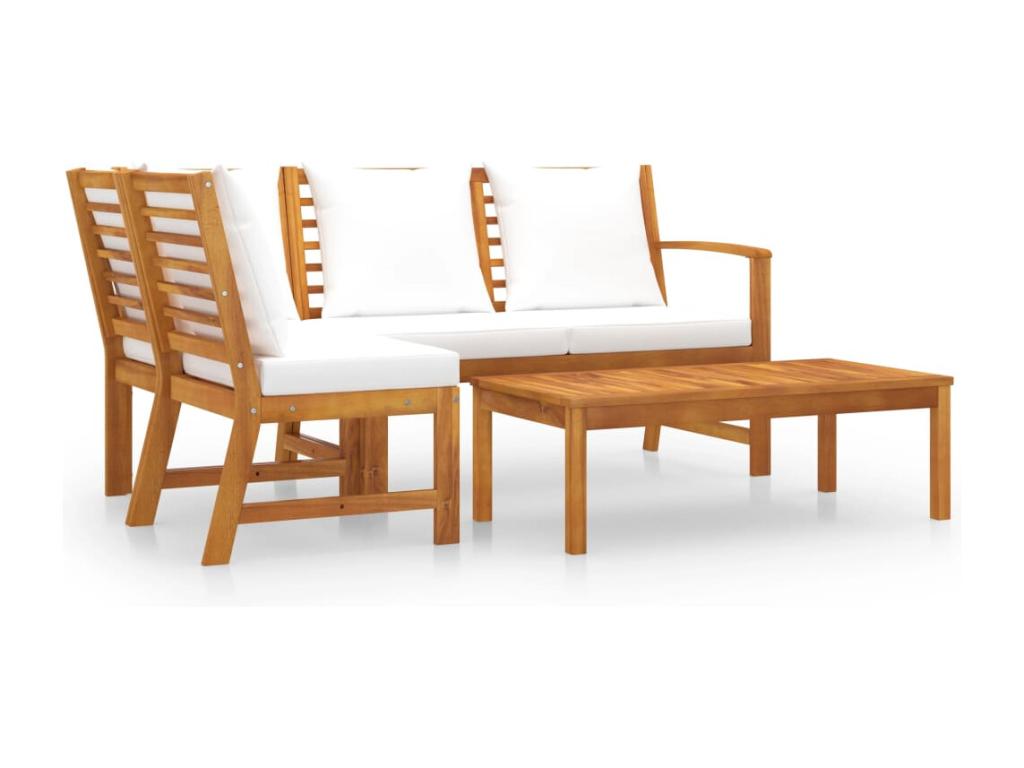 Brown wooden garden furniture set, 114.5x60.5x81 cm, 02 0016072