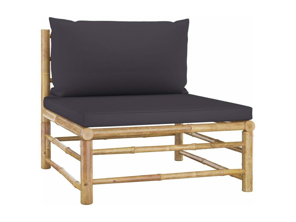 Homzora 11-piece garden furniture set with dark grey cushions