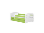 Children's bed with guardrail 180x80 cm with drawer - Pistachio