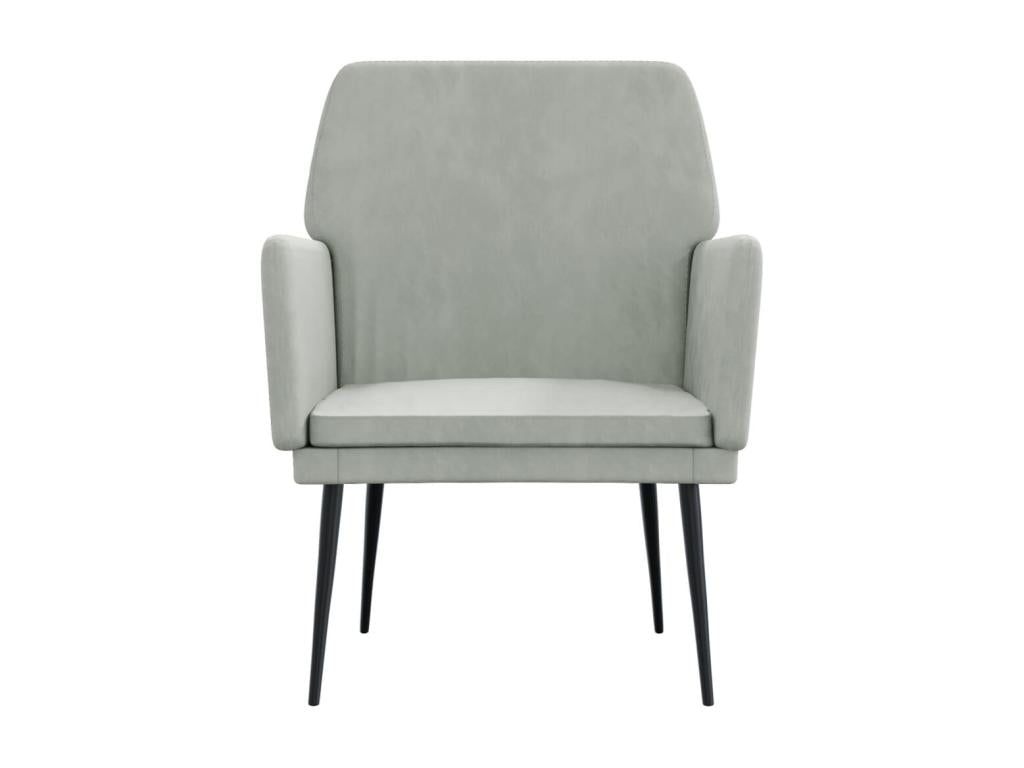 Light Grey Armchair 62x79x79 cm Velvet