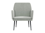 Light Grey Armchair 62x79x79 cm Velvet