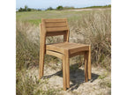 Set of 2 garden chairs made from solid recycled teak
