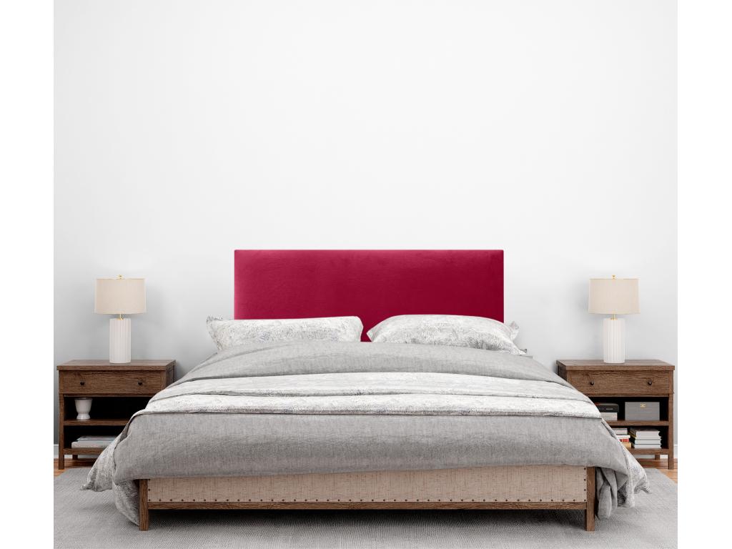 Homzora Smooth Velvet Headboard 95x50 for 80/90 Beds - Red