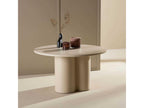 Homzora Round beige coffee table?80x45 cm