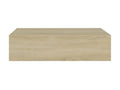 Wall-mounted drawer shelf, oak finish, 40x23.5x10 cm, MDF