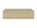 Wall-mounted drawer shelf, oak finish, 40x23.5x10 cm, MDF