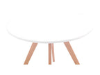 Dining table - round 60cm - Wood - White - Homzora