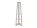 Corner shelf in wood and metal