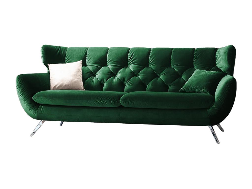 Sofa - Emerald Green Velvet - CHARM
