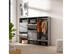 Shoe cabinet 180x35x145 cm Bedroom room Open wardrobe Cement