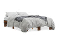 Smoked oak bed frame without mattress, 120x200 cm