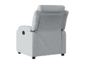 Light Grey Fabric Reclining Armchair