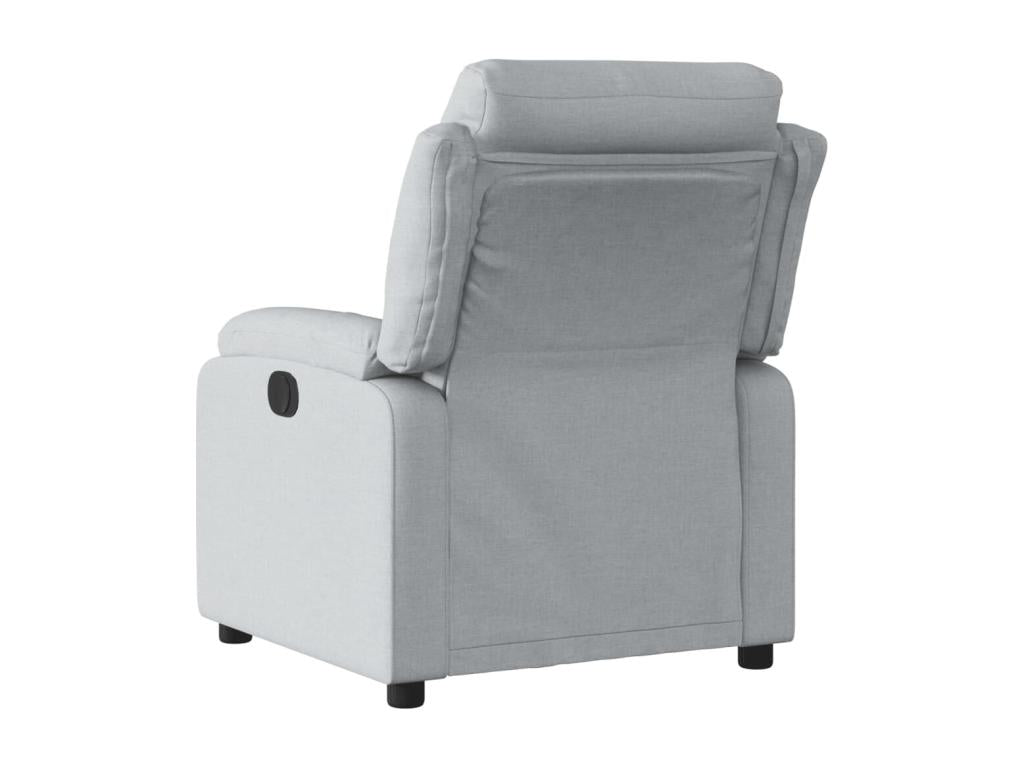 Light Grey Fabric Reclining Armchair