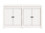 White outdoor kitchen cabinet made of solid pine wood