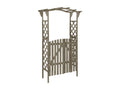 Homzora with gate 116x40x204 Grey Solid Fir Wood