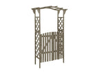Homzora with gate 116x40x204 Grey Solid Fir Wood