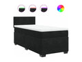 Homzora bed base with black velvet mattress 100x200 cm